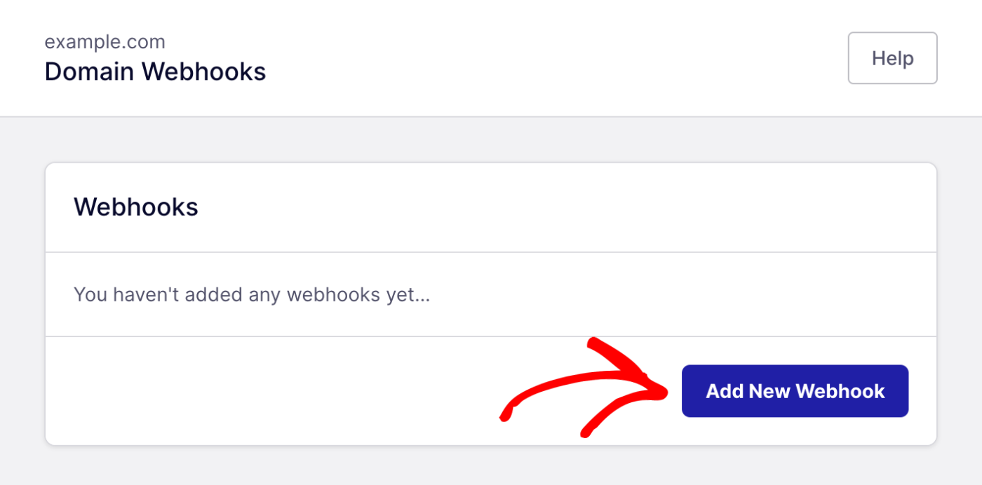 click add new webhook button