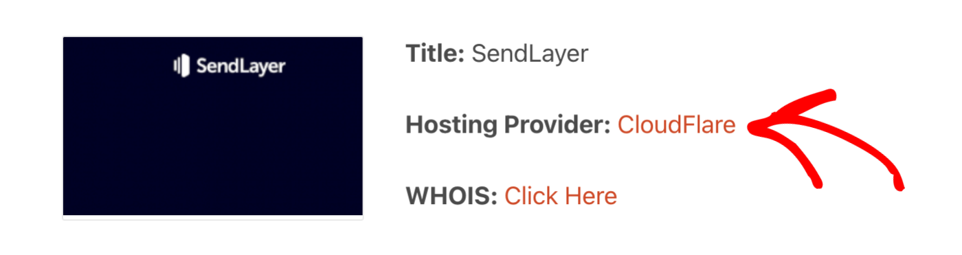 hosting provider search results