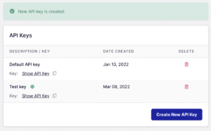 Managing API Keys
