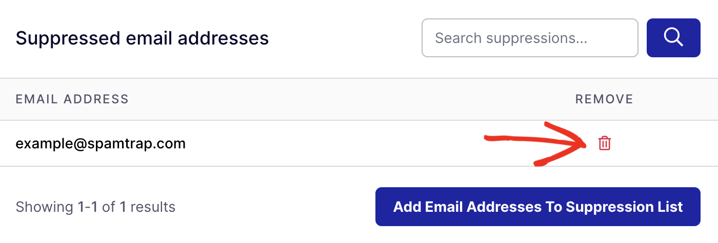 Removing an email address from your suppression list