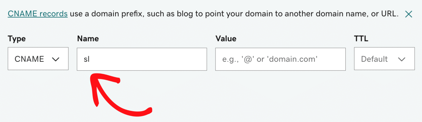 add hostname to name field