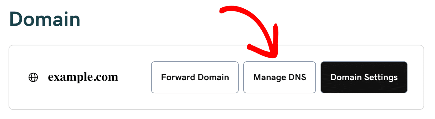 click manage DNS button
