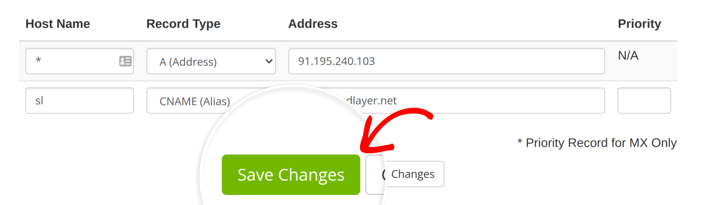 Click Save Changes