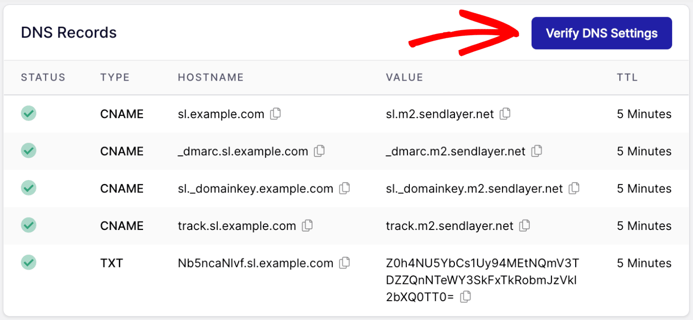 click-verify-dns-settings-in-table