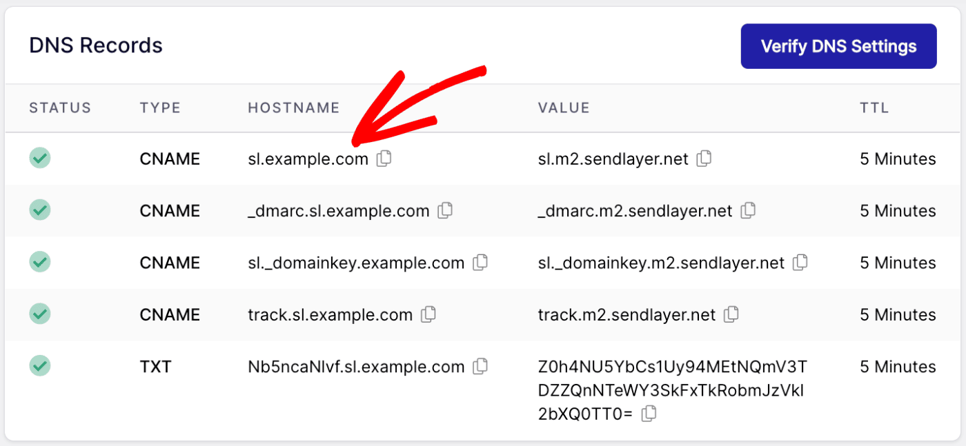 sendlayer-subdomain-in-dns-record-table