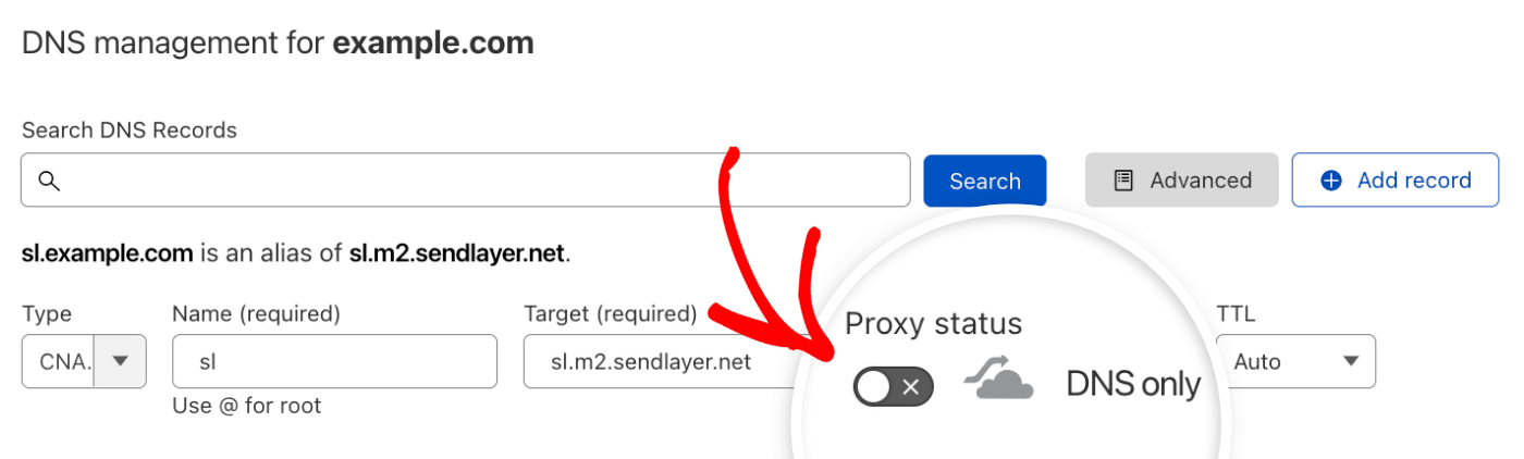 toggle proxy status to off position