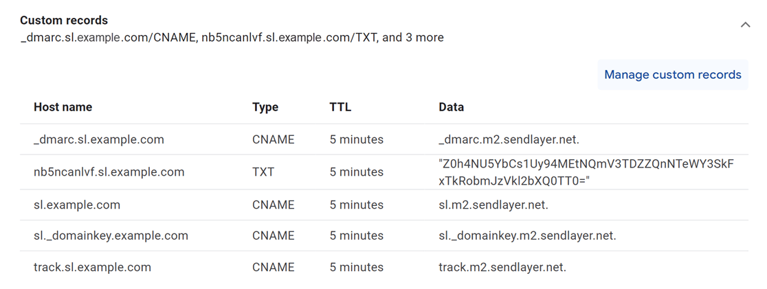 Custom DNS records - Google Domains