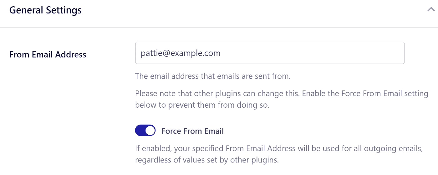 Easy WP SMTP From Email Address