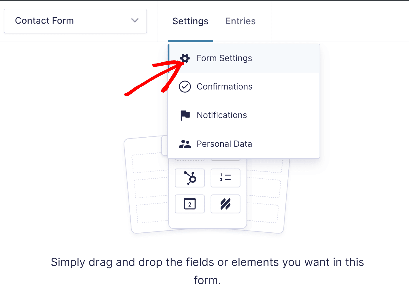 Gravity Forms settings