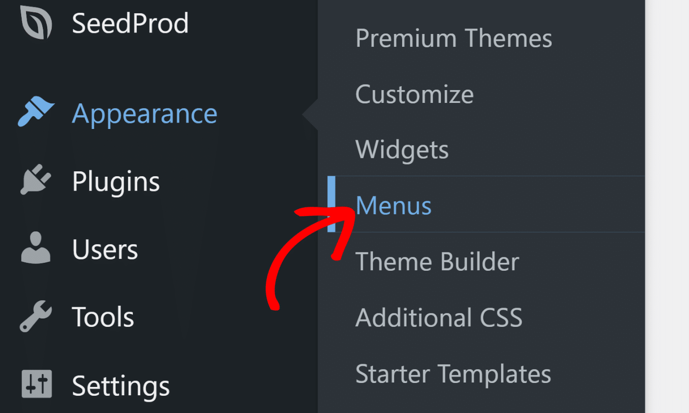 WordPress menus