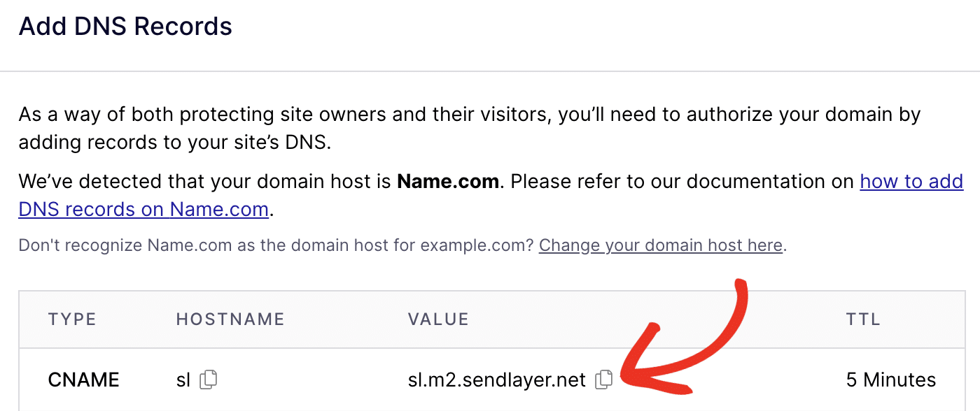 Copy hostname value