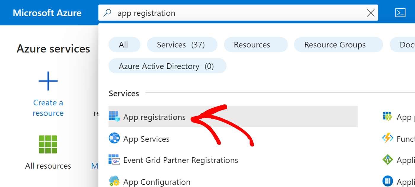 App registrations in Azure