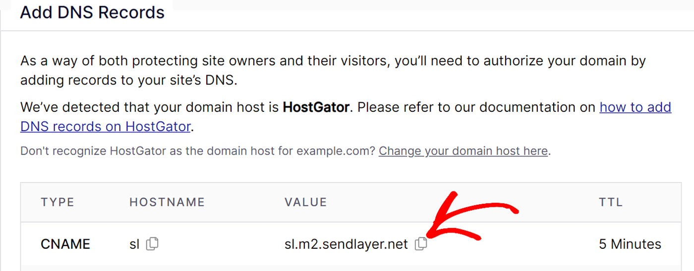 Copy Host value from SendLayer