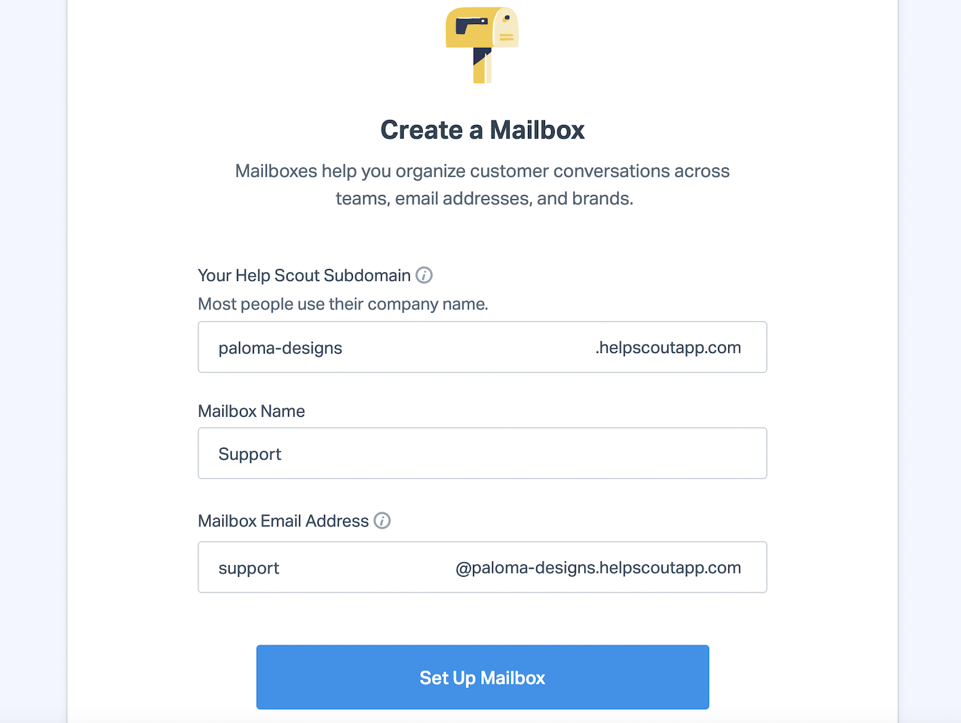 Create a Help Scout Mailbox