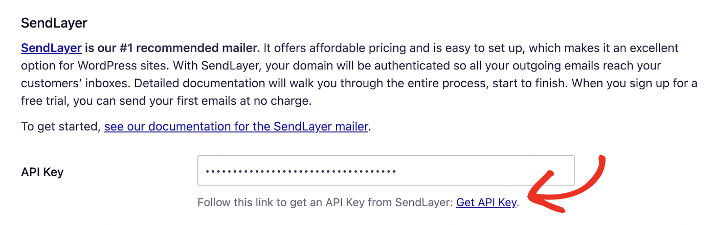Easy WP SMTP SendLayer API Key