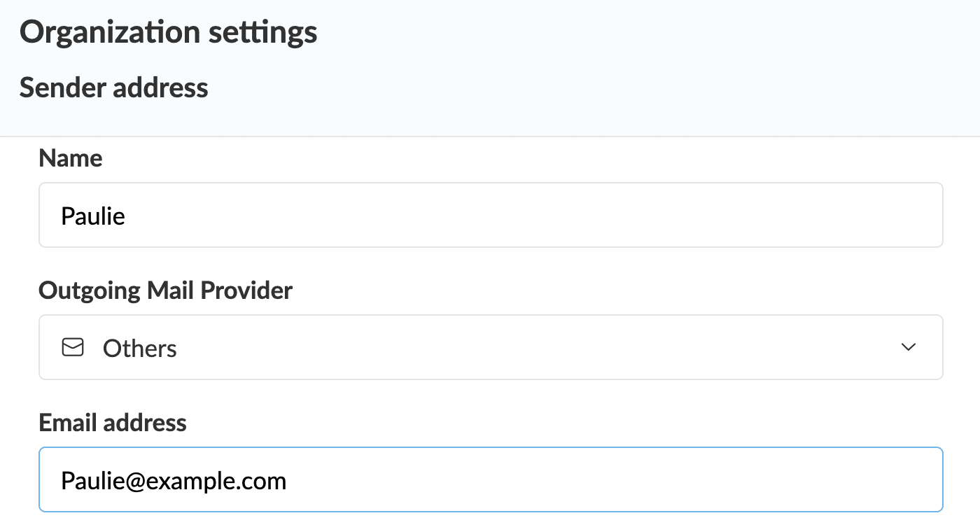 Zoho TeamInbox organization settings