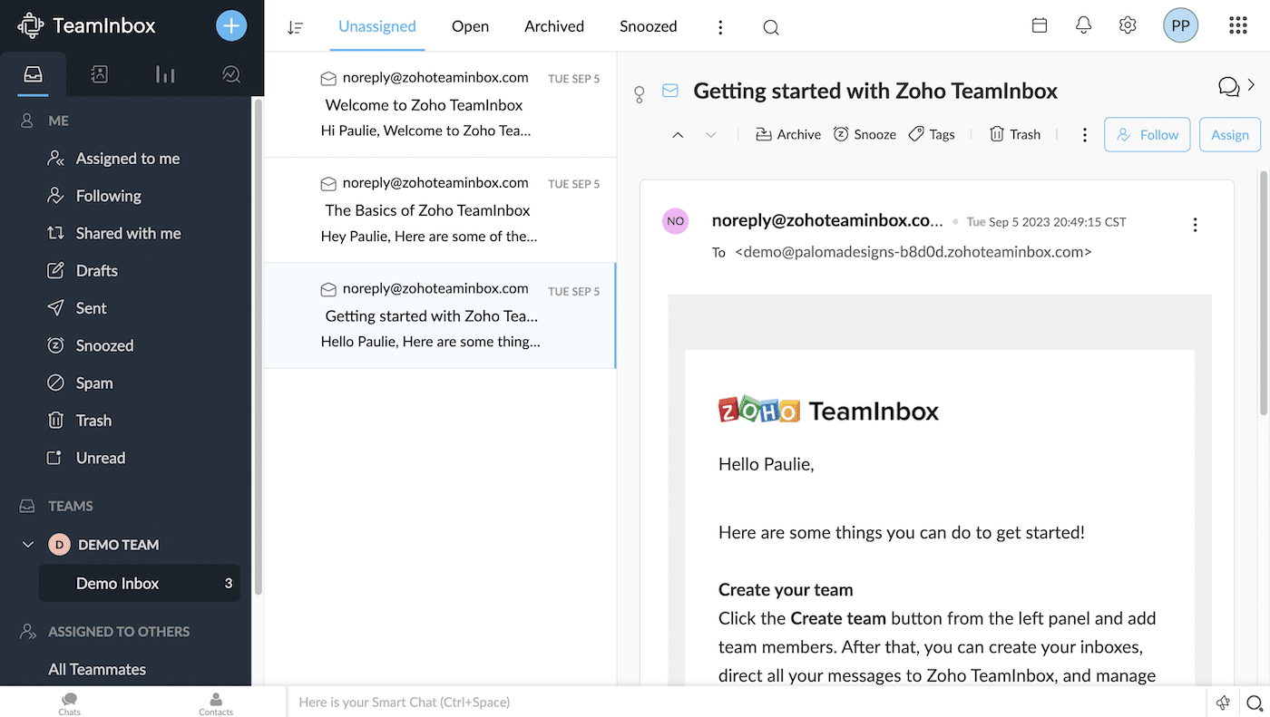 Zoho TeamInbox