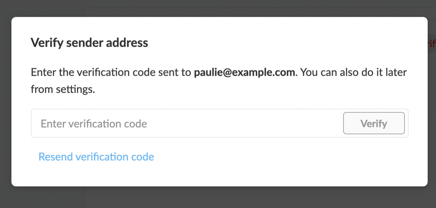 Verify sender address in Zoho TeamInbox