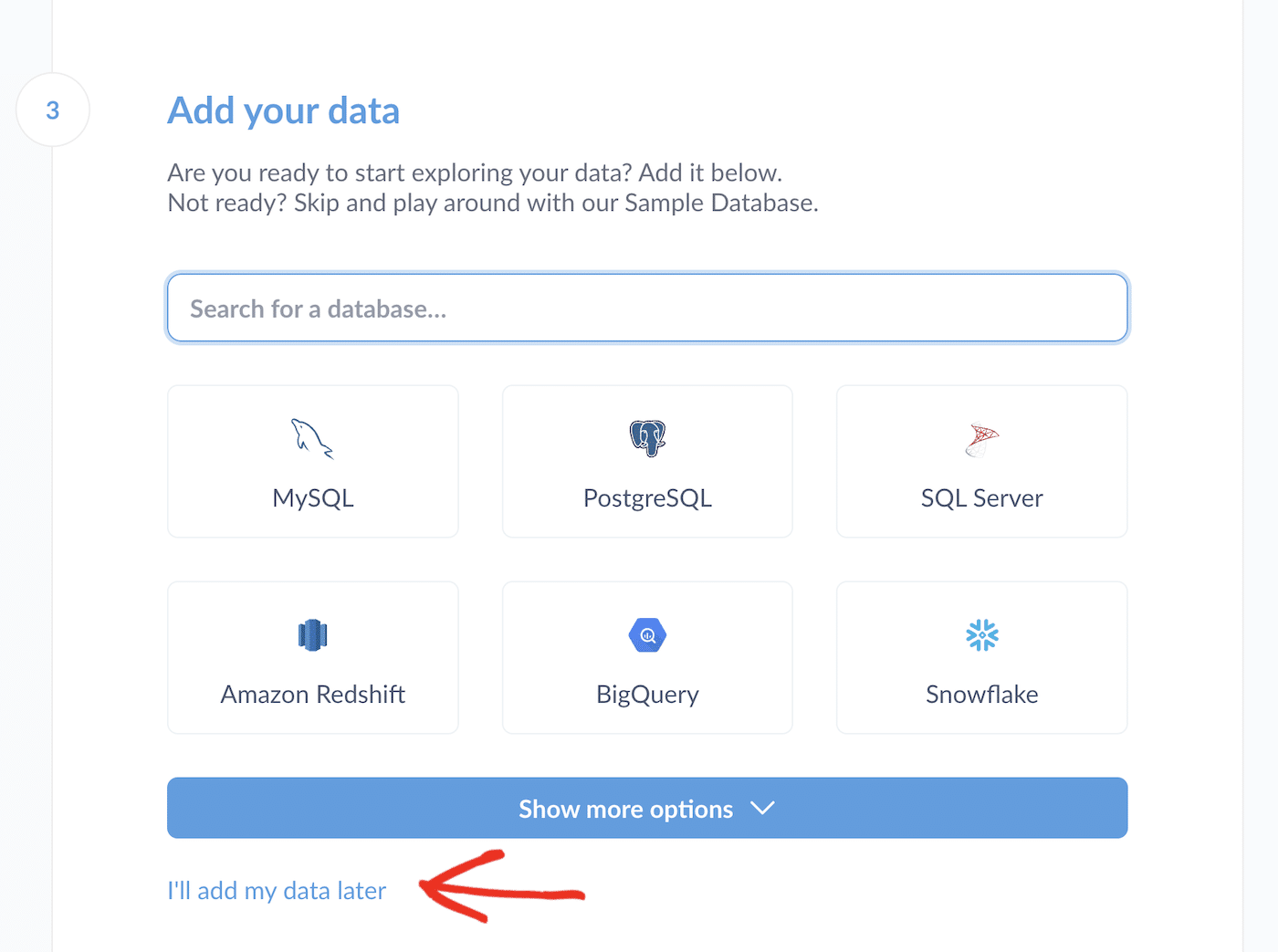 Add data to Metabase