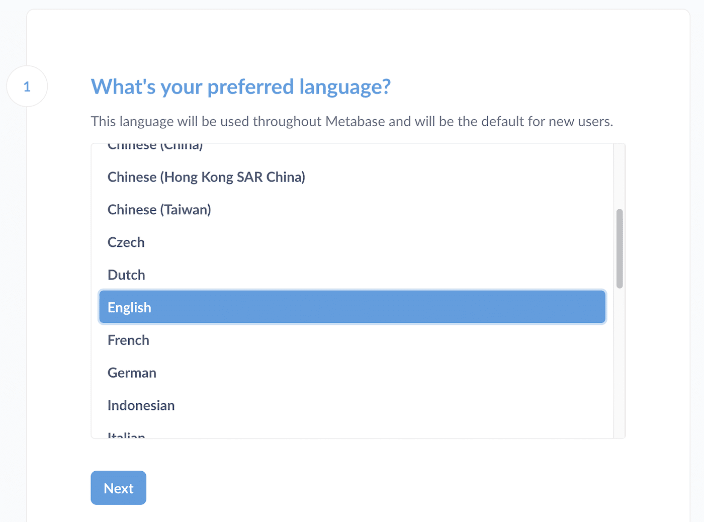 Metabase language