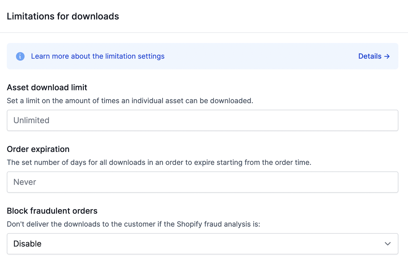 DDA download limitations