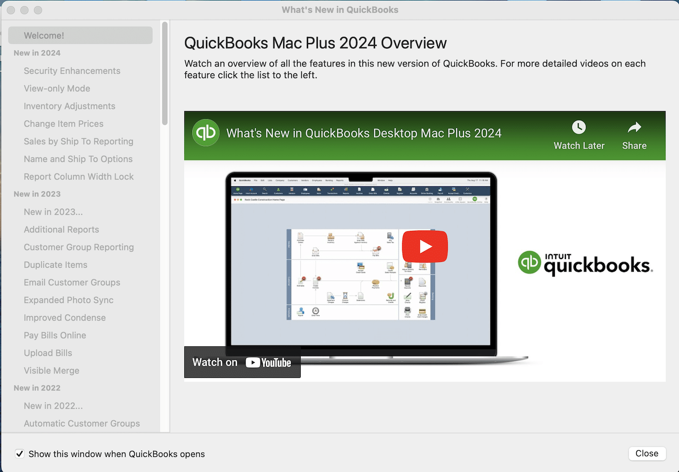 Welcome to QuickBooks Mac Plus 2024 Overview