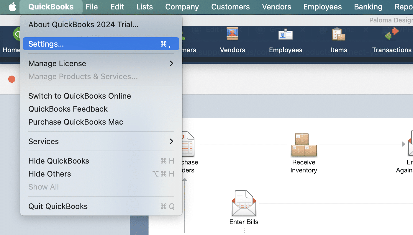 QuickBooks Settings