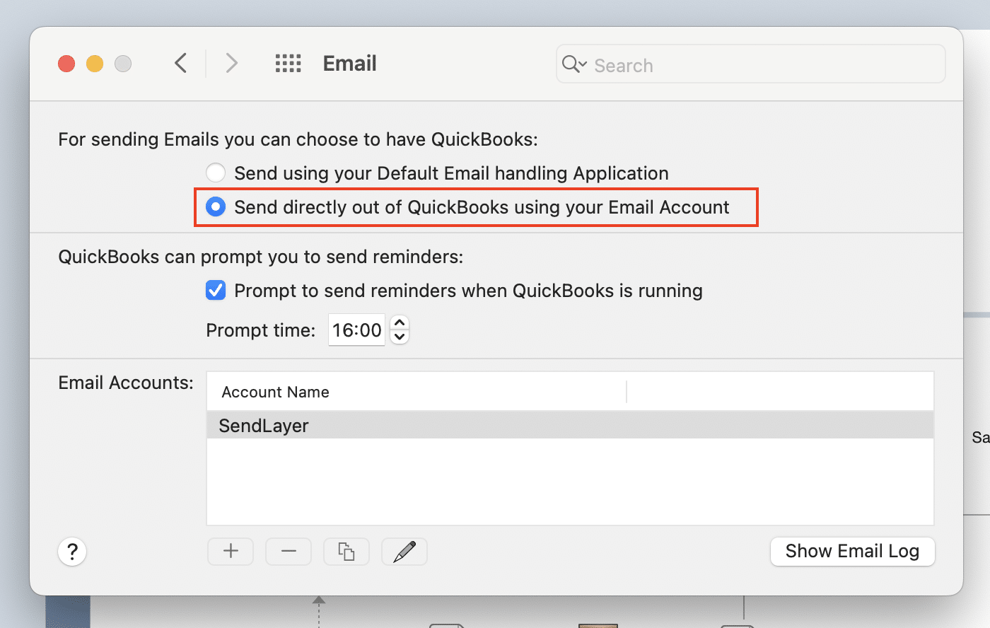 Send email directly from QuickBooks