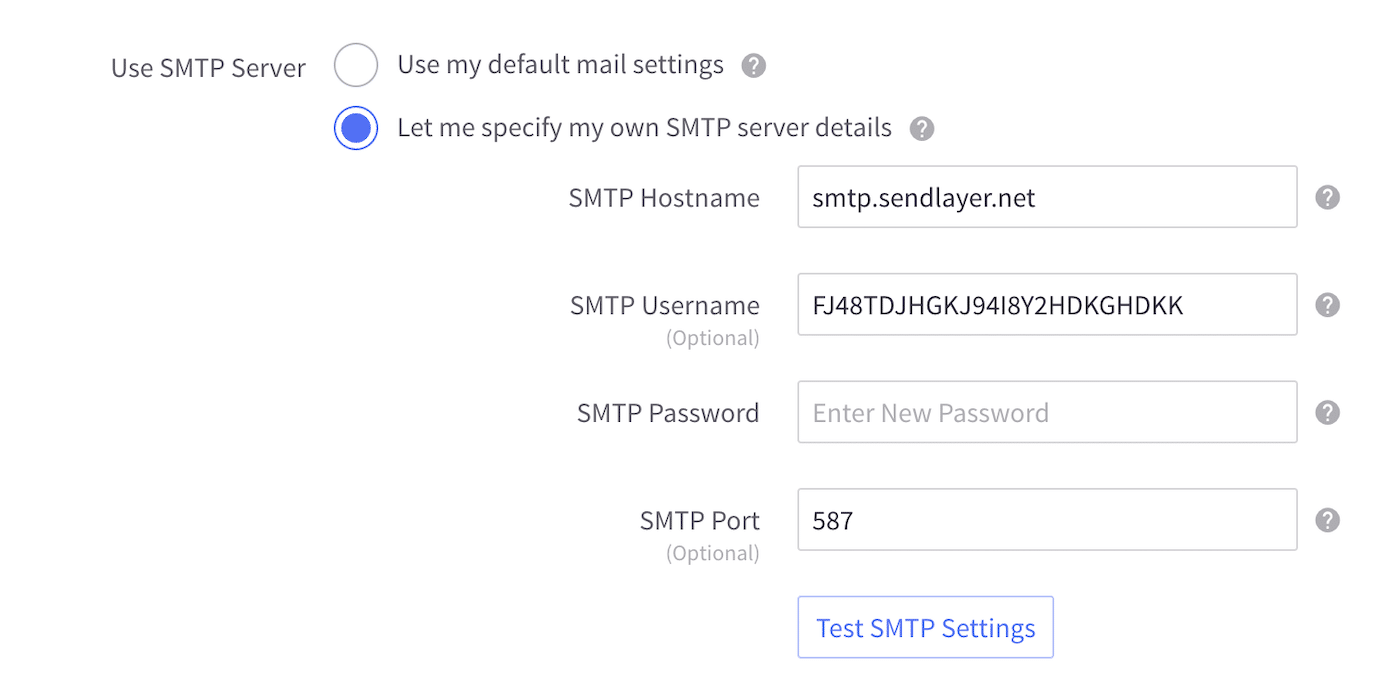 BigCommerce SMTP Settings