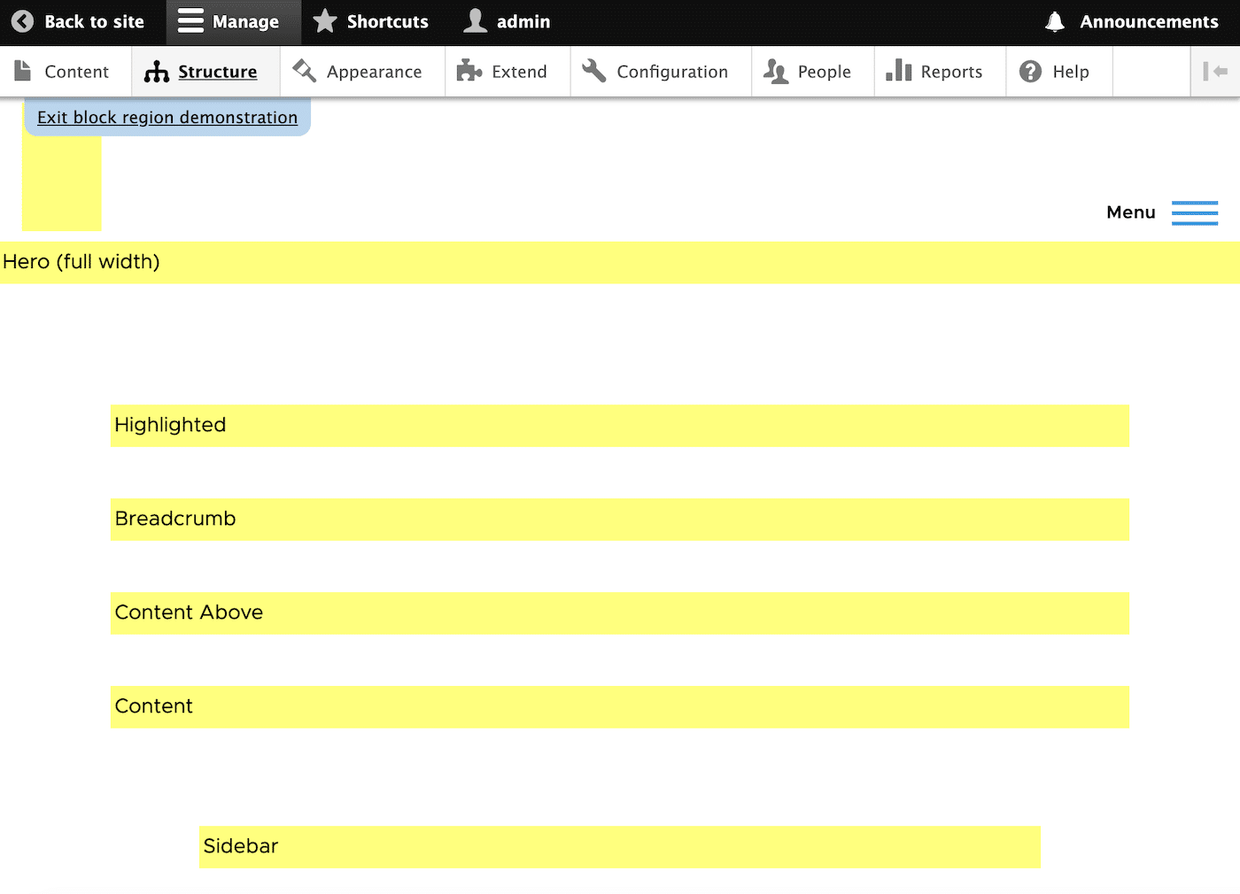 Drupal Block Layout