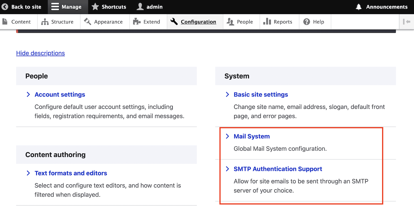 Drupal Configuration