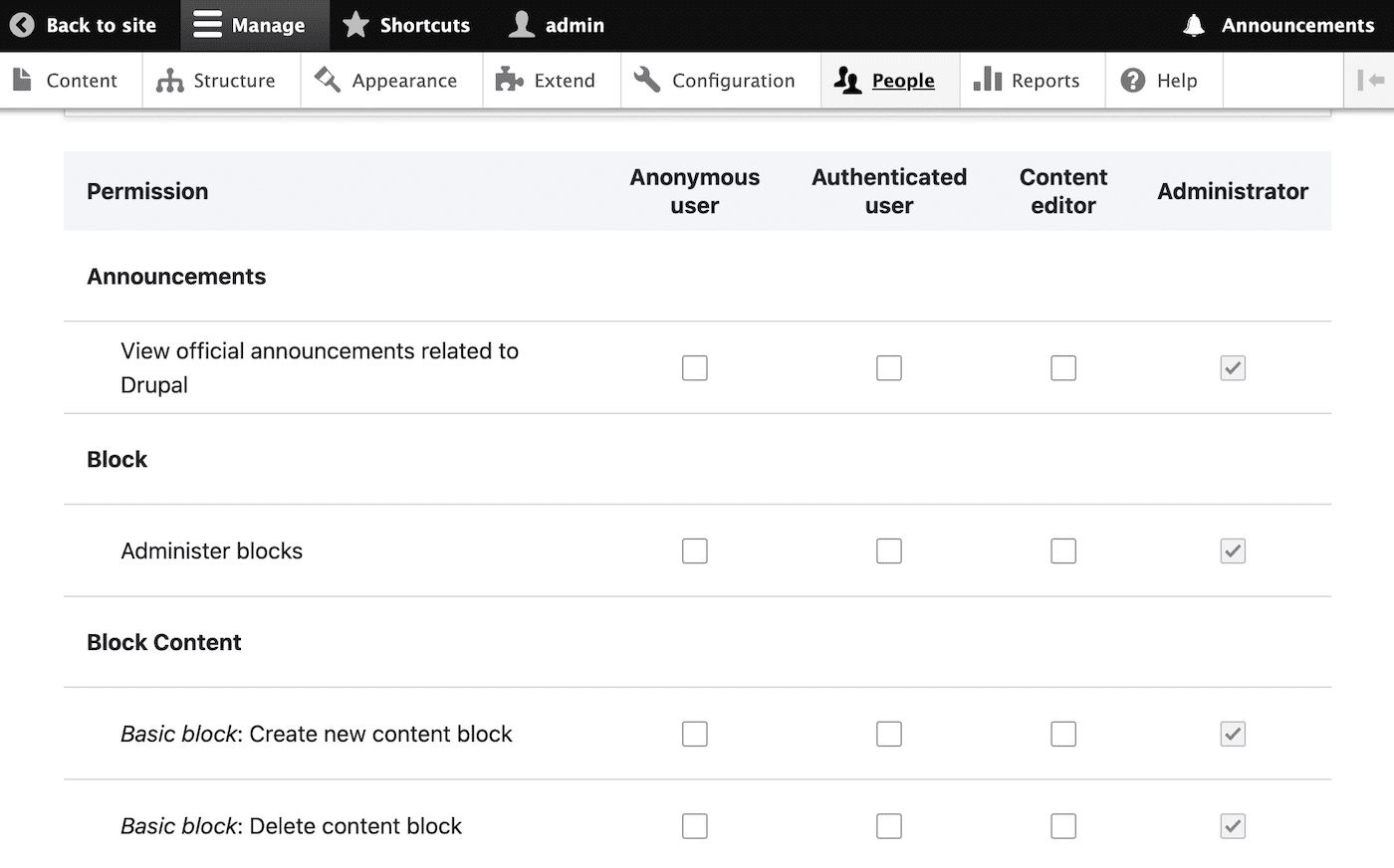 Drupal Permissions