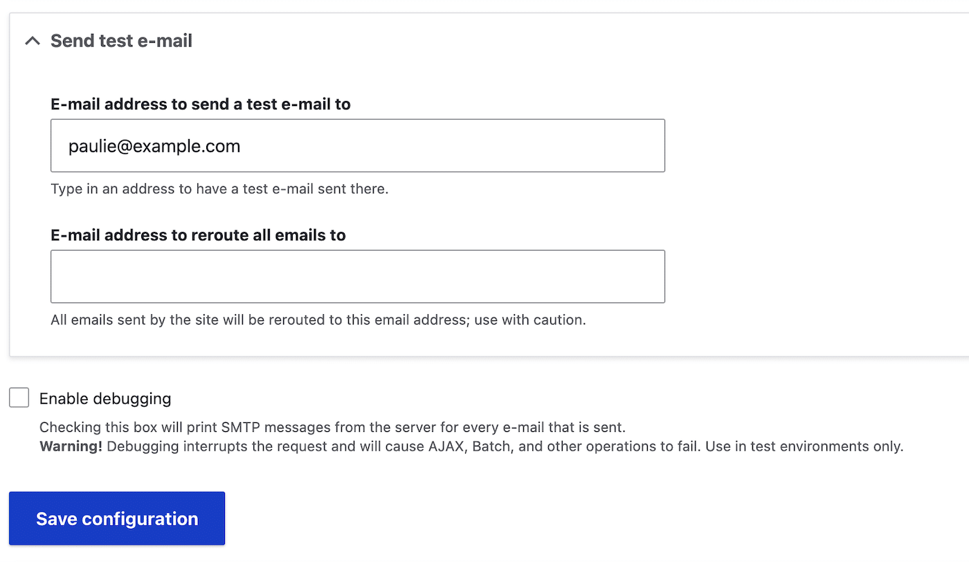 Drupal Test Email