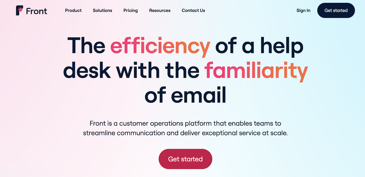 Front Customer Service Platform Homepage