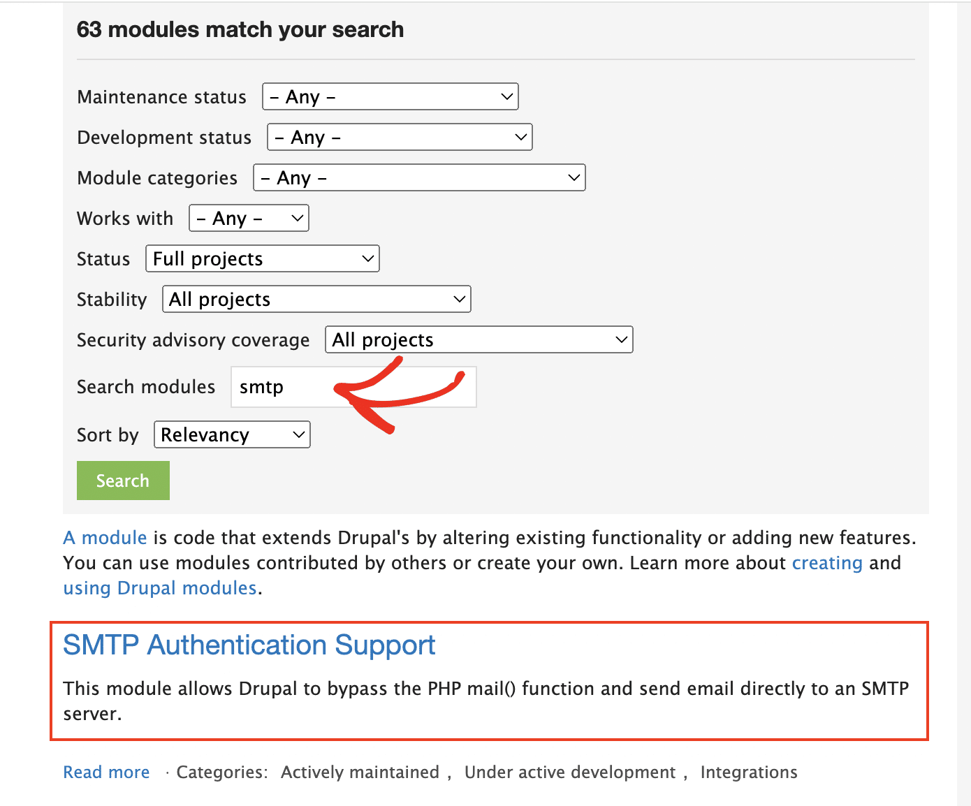 Search Drupal Modules