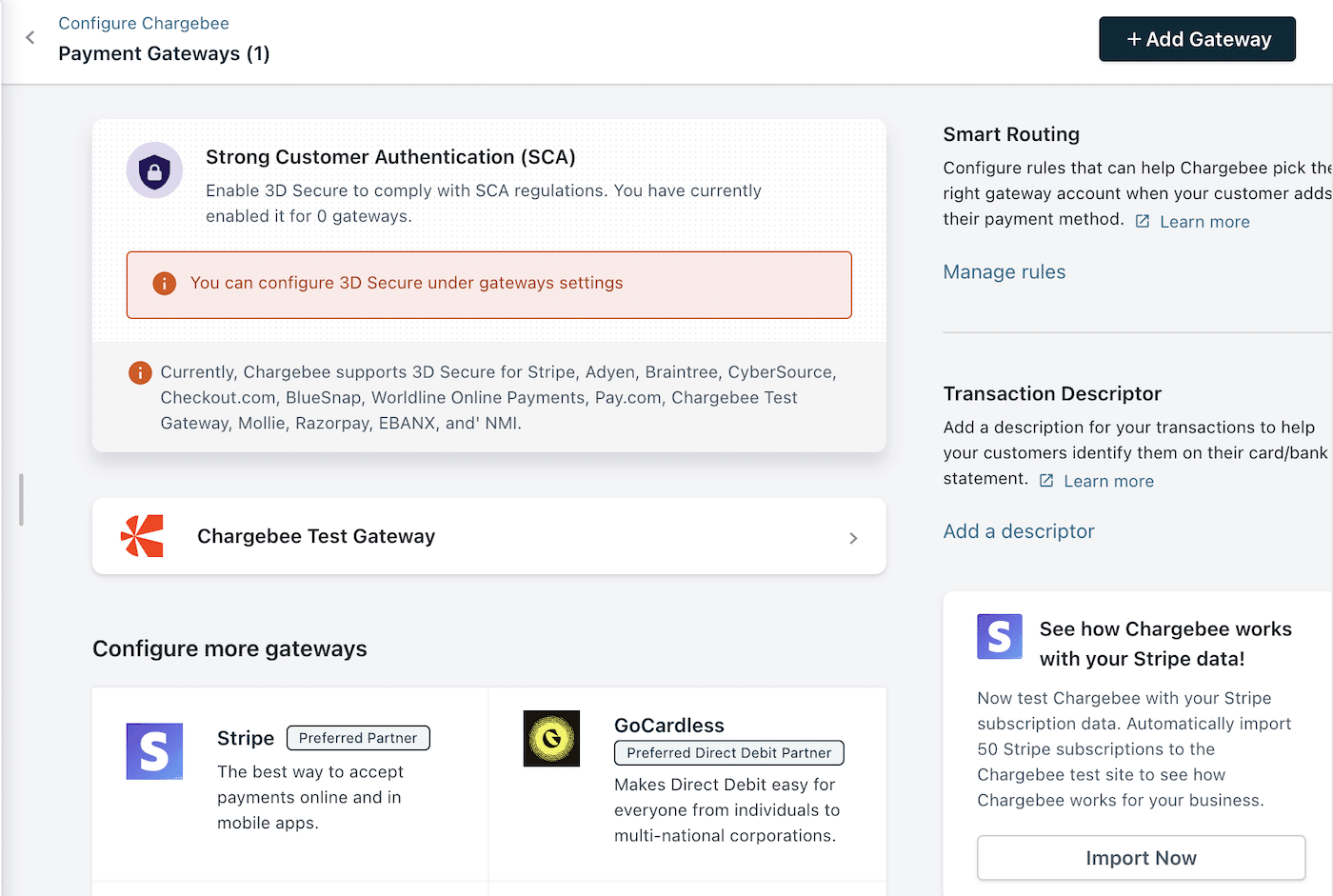 Chargebee Payment Gateways