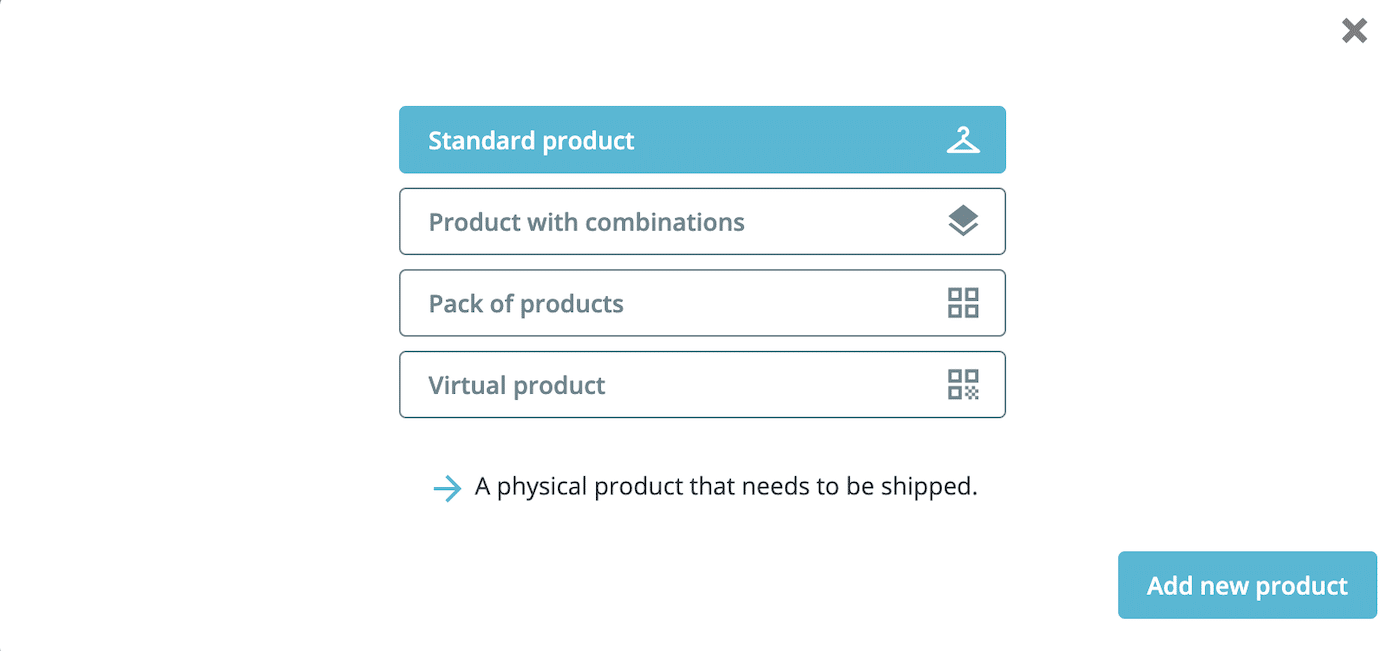 PrestaShop Product Types