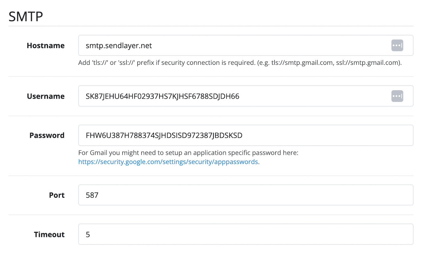 OpenCart SMTP Settings