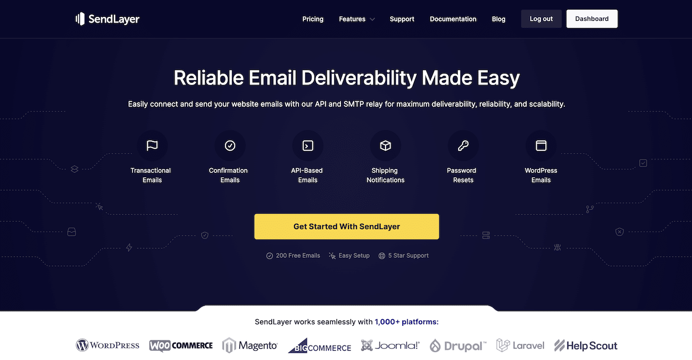 SendLayer - Best Transactional email Providers