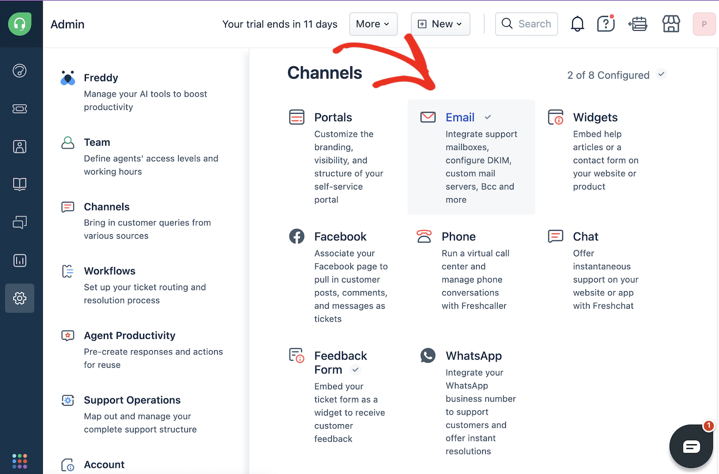 Freshdesk Email Settings