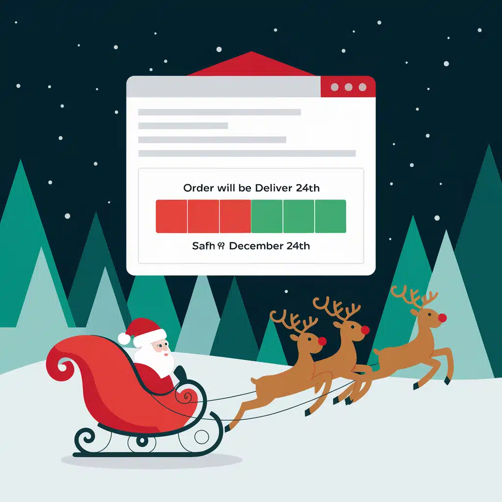 Festive delivery tracking email