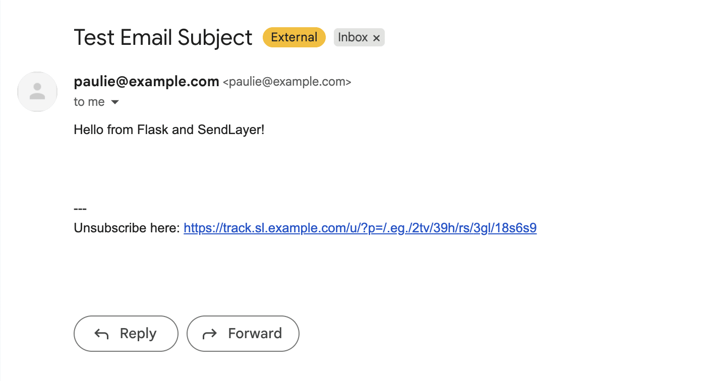 Send emails in Flask example
