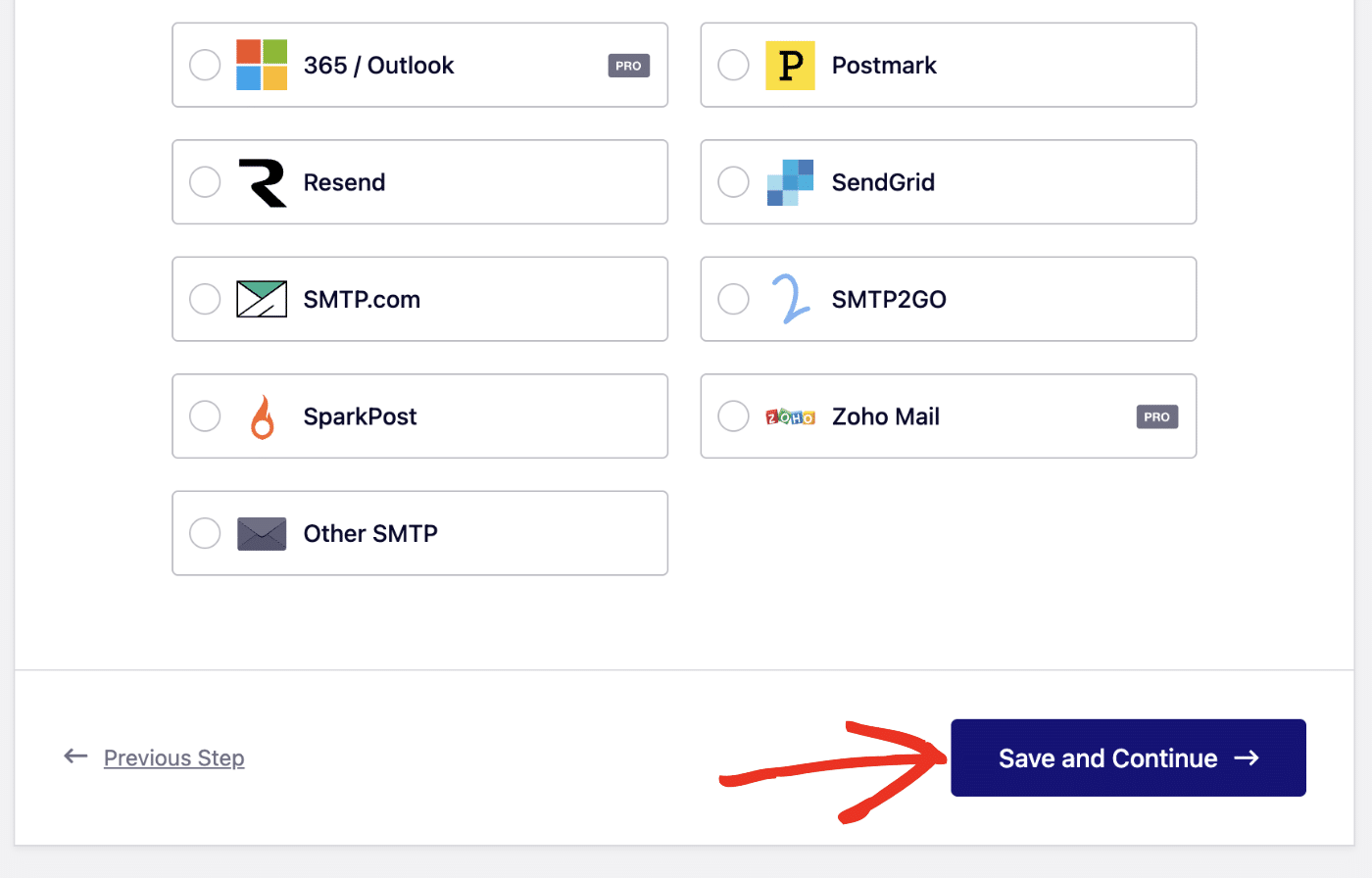 Click save and continue