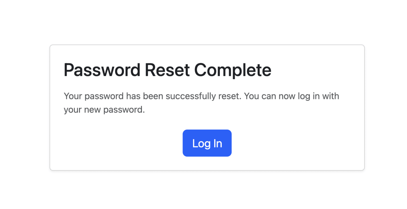 Django password reset complete