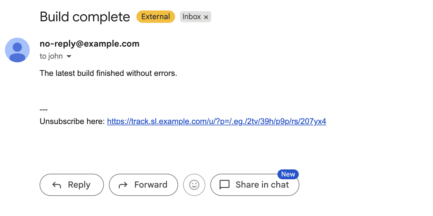 Send email with codex example inbox