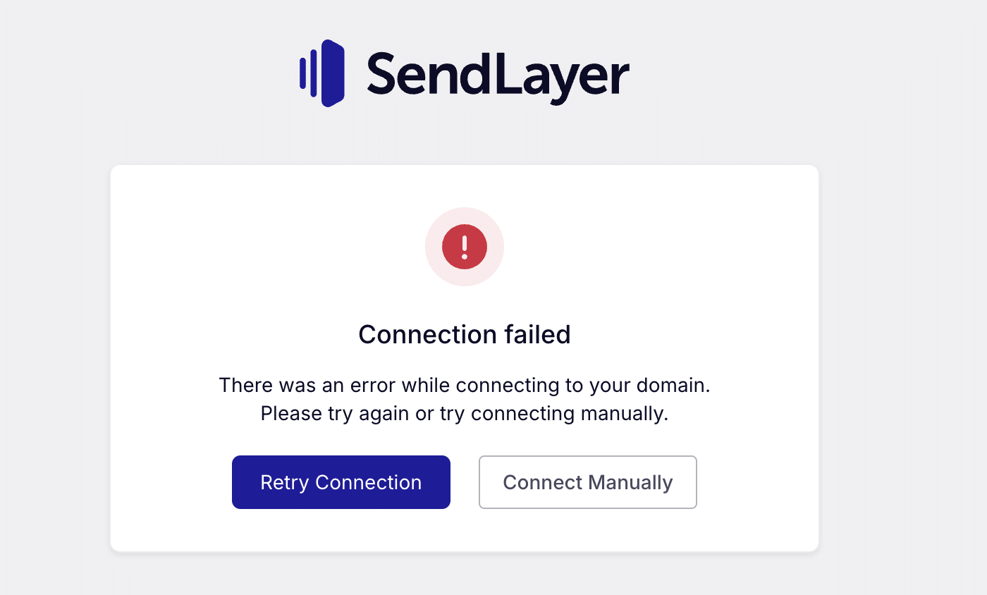 Connection failed error