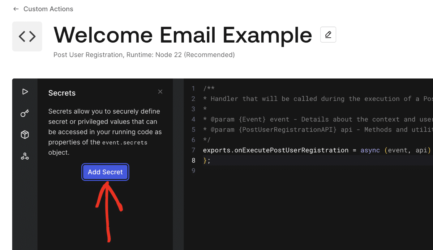 Add environment secret