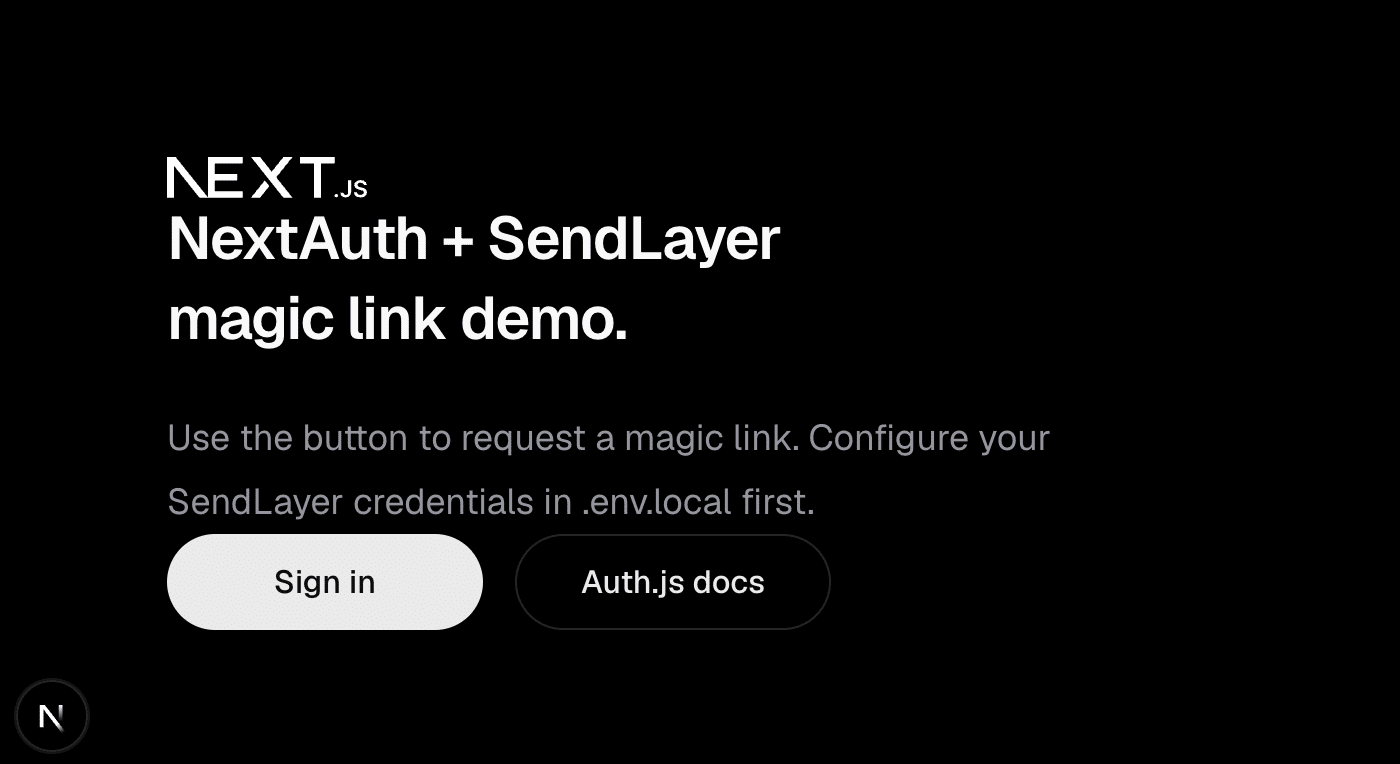 Send email in NextAuth demo site