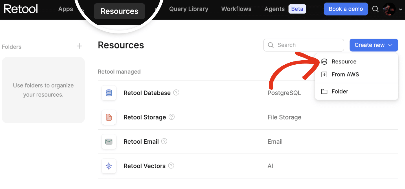 Create new resource