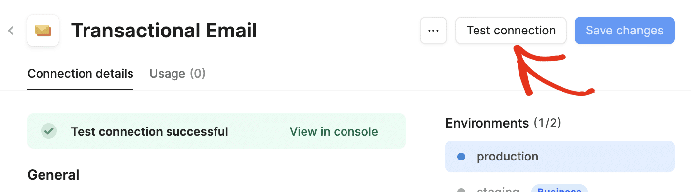 Test connection